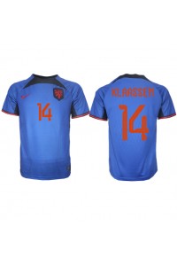 Alankomaat Davy Klaassen #14 Jalkapallovaatteet Vieraspaita MM-kisat 2022 Lyhythihainen